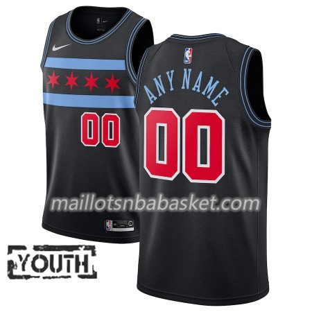Maillot Enfant Chicago Bulls Personnalisable 2018-19 Nike City Edition Noir Swingman